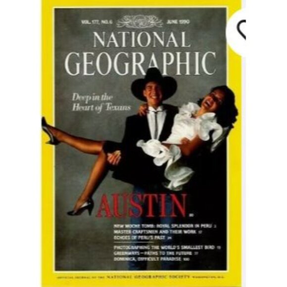 June 1990 National Geographic Magazine Vol. 177 No. 6 Austin & Texas Culture - Picture 2 of 2